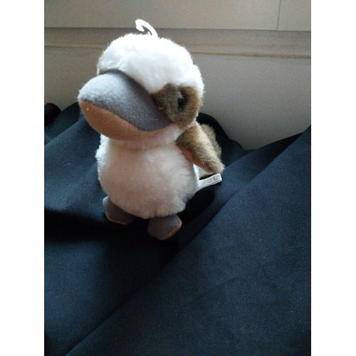 Oiseau Peluche Blanc Gris