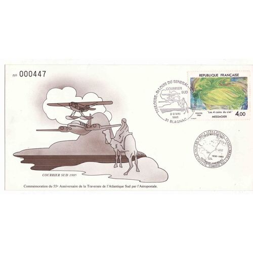 Carte Commémorative - Courrier Du Sud - 1986