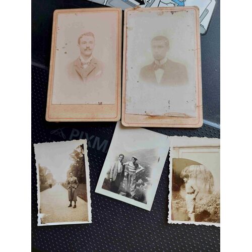 Lot De 5 Photos Anciennes 109 À 1850 : Hommes