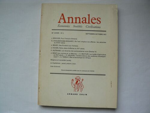 Annales Economies Sociétés Civilisations. 28e Année, N°5. Septembre/Octobre 1973