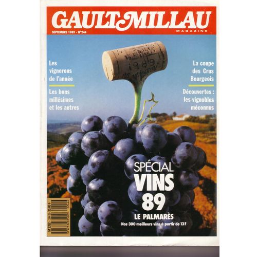 Gaultmillau Hors-Série N° 244 : Spécial Vins 89 Le Palmares