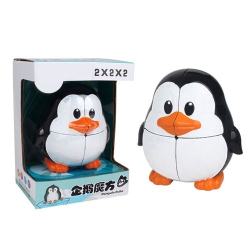 Mignon Pingouin 2x2 Cube Nouveauté Puzzle Adulte Décompression Jouet Enfant Cadeau D'anniversaire