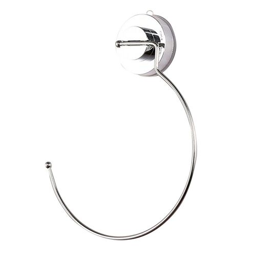 Anneau réutilisable d'acier inoxydable porte-serviettes classique support poli épais pratique Durable avec ventouse