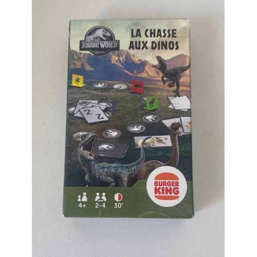Mini Jeu De Cartes La Chasse Aux Dinos Burger King Jurassic World