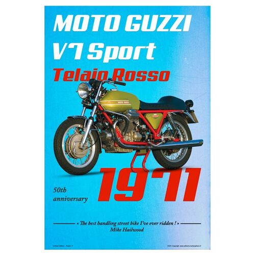 Poster Moto Guzzi V7 Sport - 1971