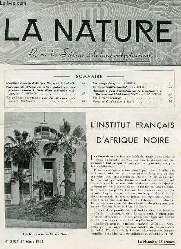Revue Des Sciences Et De Leurs Applications Aux Arts Et À L'industrie, L'institut Français D'afrique Noire.