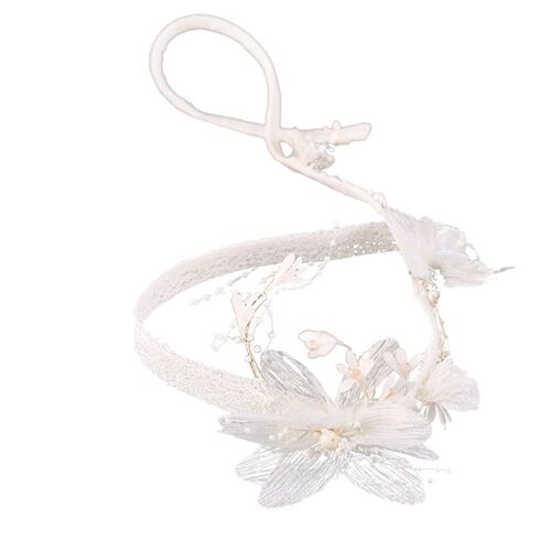 Mariée Coiffure De Mariage Super Fée Douce Perle À La Main Bandeau Dentelle Coiffure Accessoires Romantique