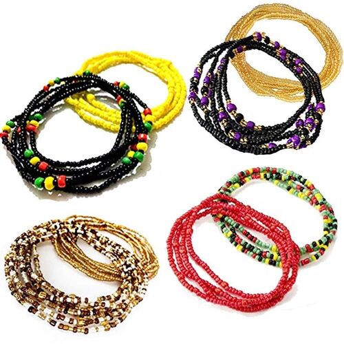 Ensemble De Perles De Bijoux Perles De Ceinture Colorées Perles De Ventre Chaîne De Corps Chaîne De Ventre Perlée Bijoux De Bikini Pour Femmes