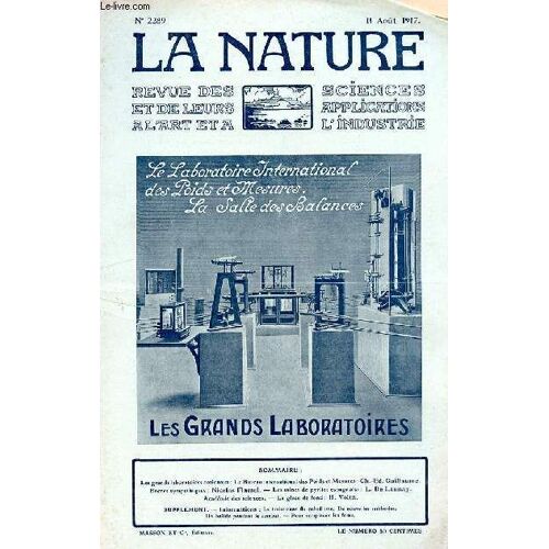 Revue Des Sciences Et De Leurs Applications Aux Arts Et À L'industrie, Les Grands Laboratoires.