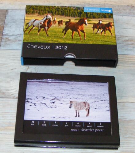 Agenda - Semainier Nouveau 52 Semaines Chevaux 2012 Magnétique