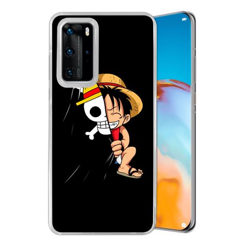 Coque Pour Huawei P40 - One Piece Baby Luffy Drapeau