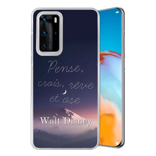 Coque Pour Huawei P40 - Disney Citation Pense Crois Reve