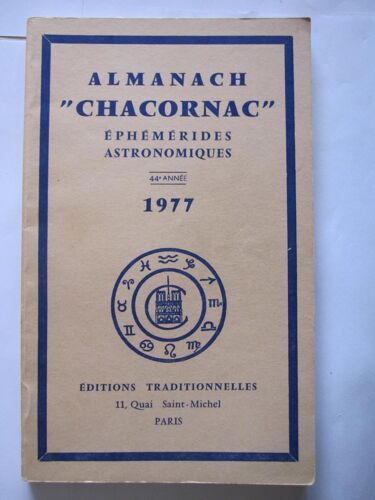 Almanach Chacornac Ephemerides Astronomiques 1977