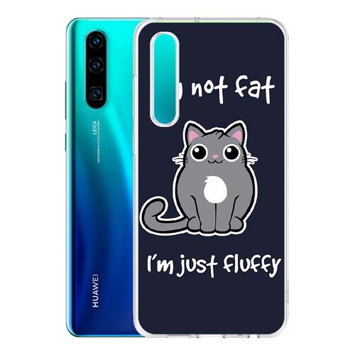 Coque Pour Huawei P30 Lite - Chat Not Fat Just Fluffy