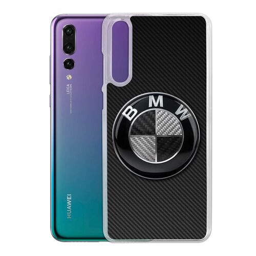 Coque Pour Huawei P20 Pro - Bmw Logo Carbone