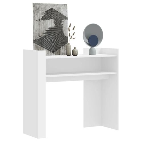 vidaXL Table console blanc 100x35x90 cm bois d'ingénierie