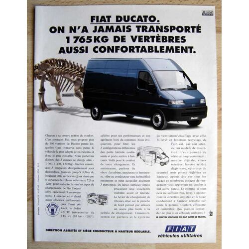 Publicité Papier - Utilitaire Fiat Ducato De 1995