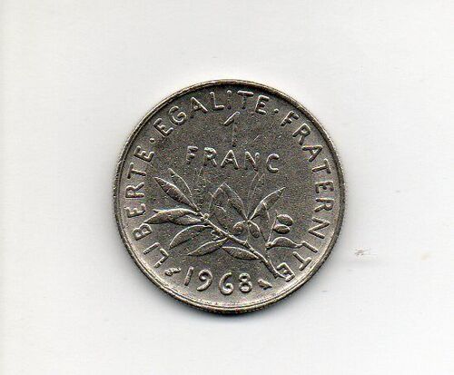 1 Franc 1968 Semeuse Atelier  De Gravure D'après Roty Nickel