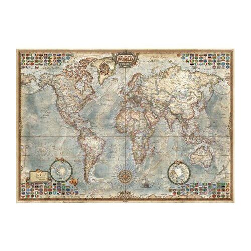 Puzzle Adulte : La Vieille Carte Du Monde - 1500 Pieces - Collection Geographique Et Histoire
