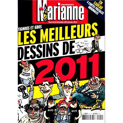 Marianne 4 Hs Les Meilleurs Dessins De 2011c+ 4 Cartes Postales Tignous Et Gros