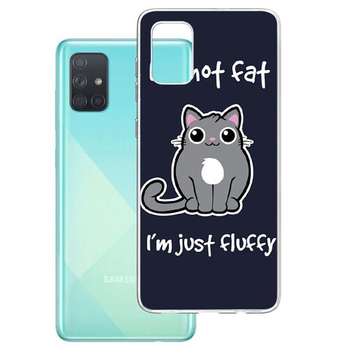 Coque Pour Samsung Galaxy A71 - Chat Not Fat Just Fluffy