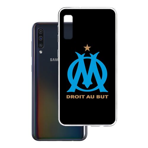 Coque pour Samsung Galaxy A50 - Logo Om Marseille Noir