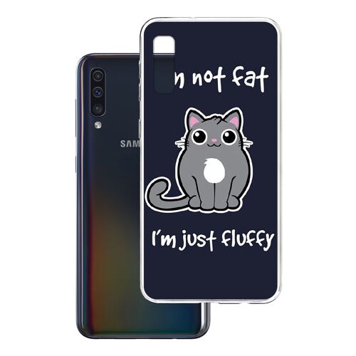 Coque Pour Samsung Galaxy A50 - Chat Not Fat Just Fluffy
