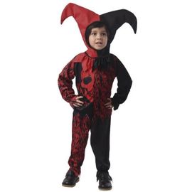 Déguisement Enfant Halloween - Ptit Clown - Costume Clown Diabolique - Noir Et Rouge - Mixte
