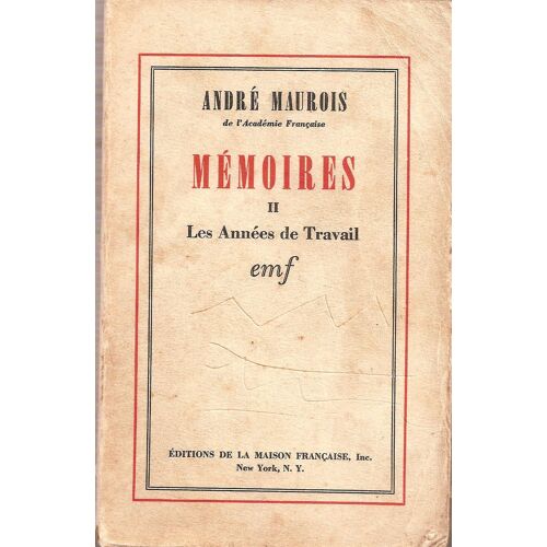 Mémoires :Tome 1 Les Années D'apprentissage + Tome 2 Les Années De Travail