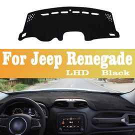 Couverture De Carte De Voiture Prada Pour Jeep Renegade Bu,2015-2020,2021,2022,Polymère,Pare-Soleil,Coussin,Tingpanel,Tapis,Anti-Uv,Accessoires De Voiture - Type Black Side