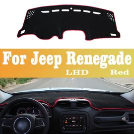 Couverture De Carte De Voiture Prada Pour Jeep Renegade Bu,2015-2020,2021,2022,Polymère,Pare-Soleil,Coussin,Tingpanel,Tapis,Anti-Uv,Accessoires De Voiture - Type Red Side