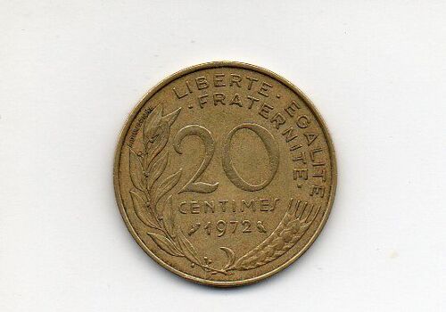 20 Centimes 1972 Marianne Lagriffoul Et Dieudonné