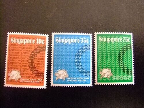 51 Singapore Singapour 1974 / Union Postal Universal ( U.P.U.) / Yvert 211 / 213 Mnh