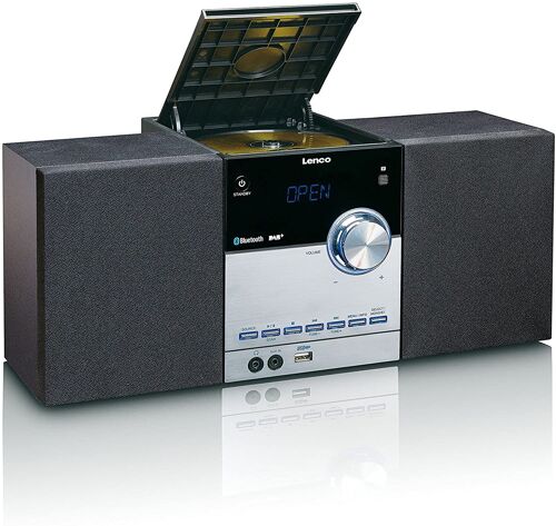 mini chaine hifi stéréo FM CD BLUETOOTH USB noir gris