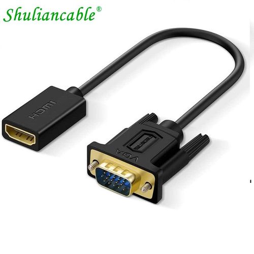 Shuliancable-Adaptateur HDMI vers VGA,HDMI 600 vers VGA mâle 1080p,compatible avec TV Box,HDTV,Moniteur,Xbox,360 - Type 0.15m