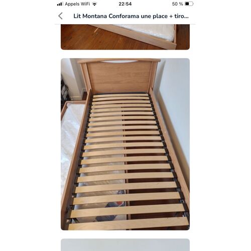 Lit 1 Personne Avec Tiroir Modele Montana 1 Matelas Dans Le Tiroir. Pas Le Matelas Du Li