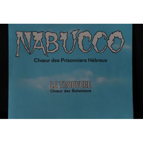 45 Tours Nabucco (Verdi) Le Trouvere