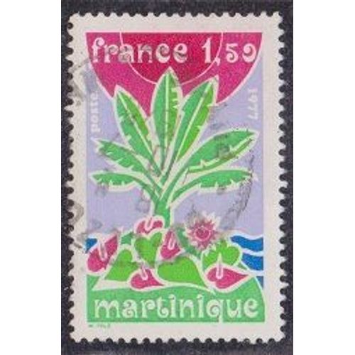 Timbre N°1915 Y&t 1,50 F Multicolore Régions Martinique