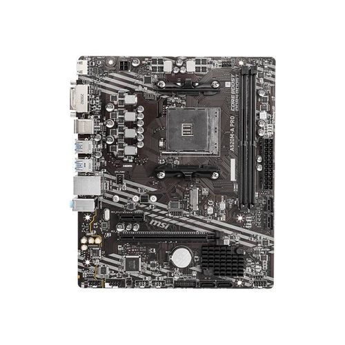MSI A520M-A PRO - Carte-mère - micro ATX - Socket AM4 - AMD A520 Chipset - USB 3.2 Gen 1 - Gigabit LAN - carte graphique embarquée (unité centrale requise) - audio HD (8 canaux)