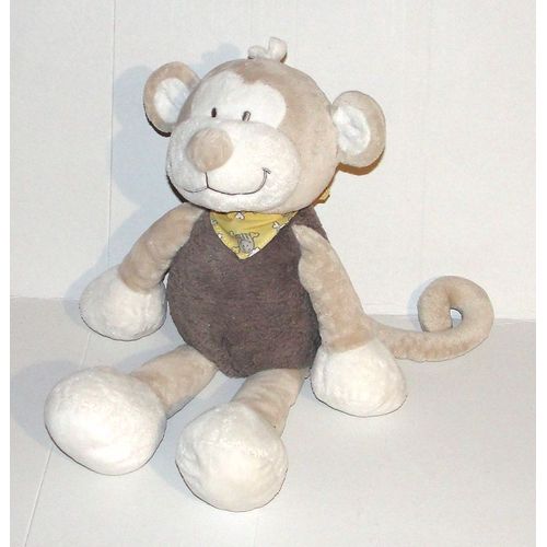 Doudou Singe Bill Et Bono Noukies Peluche Singe Format 38 Cm