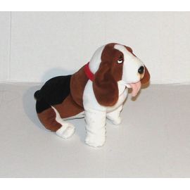 Doudou Chien Télé Z Peluche Basset 18 Cm Jemini