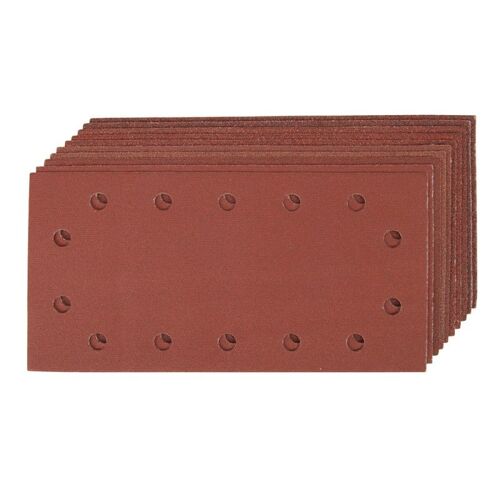 Lot de 10 1/2 feuilles abrasives auto-agrippantes perforées - Grains assortis