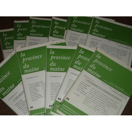 La Province Du Maine; 11 Années Complètes (44 Volumes)
