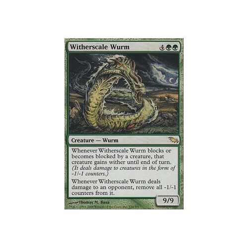 Guivre À Écailles Flétrissantes ( Witherscale Wurm ) - Magic Mtg - Sombrelande Vf Mint 134 - R