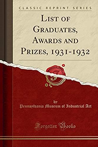 Art, P: List Of Graduates, Awards And Prizes, 1931-1932 (Cla