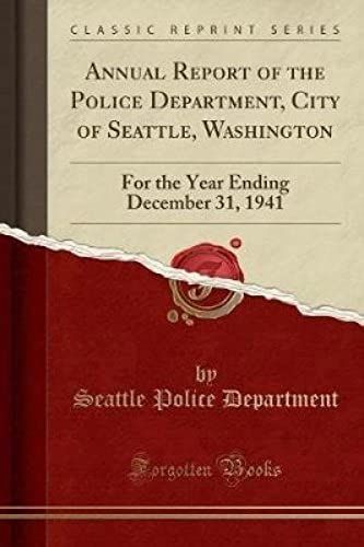 Department, S: Annual Report Of The Police Department, City