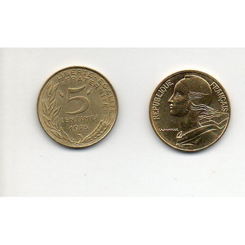 5 Centimes 1975  Marianne Lagriffoul Et Dieudonné Bronze-Alu