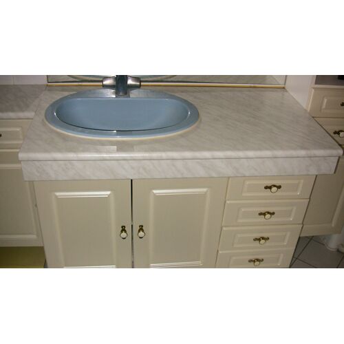 Meubles de salle de bain blanc nacré