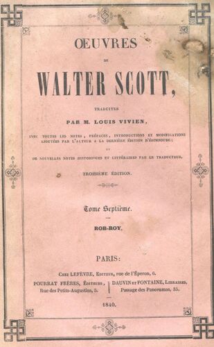 Oeuvres De Walter Scott