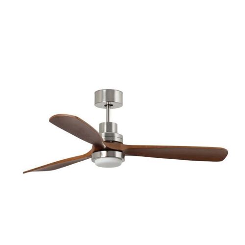 Faro Lantau Très Grand Ventilateur De Plafond Dc En Nickel Mat À Led 3000k, 6 Vitesses